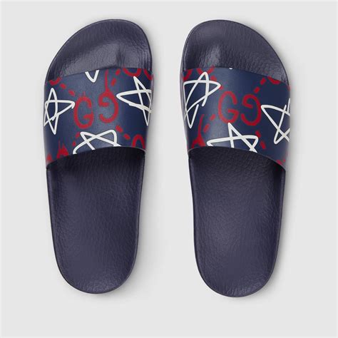 gucci ghost print slides|gucci ghost.